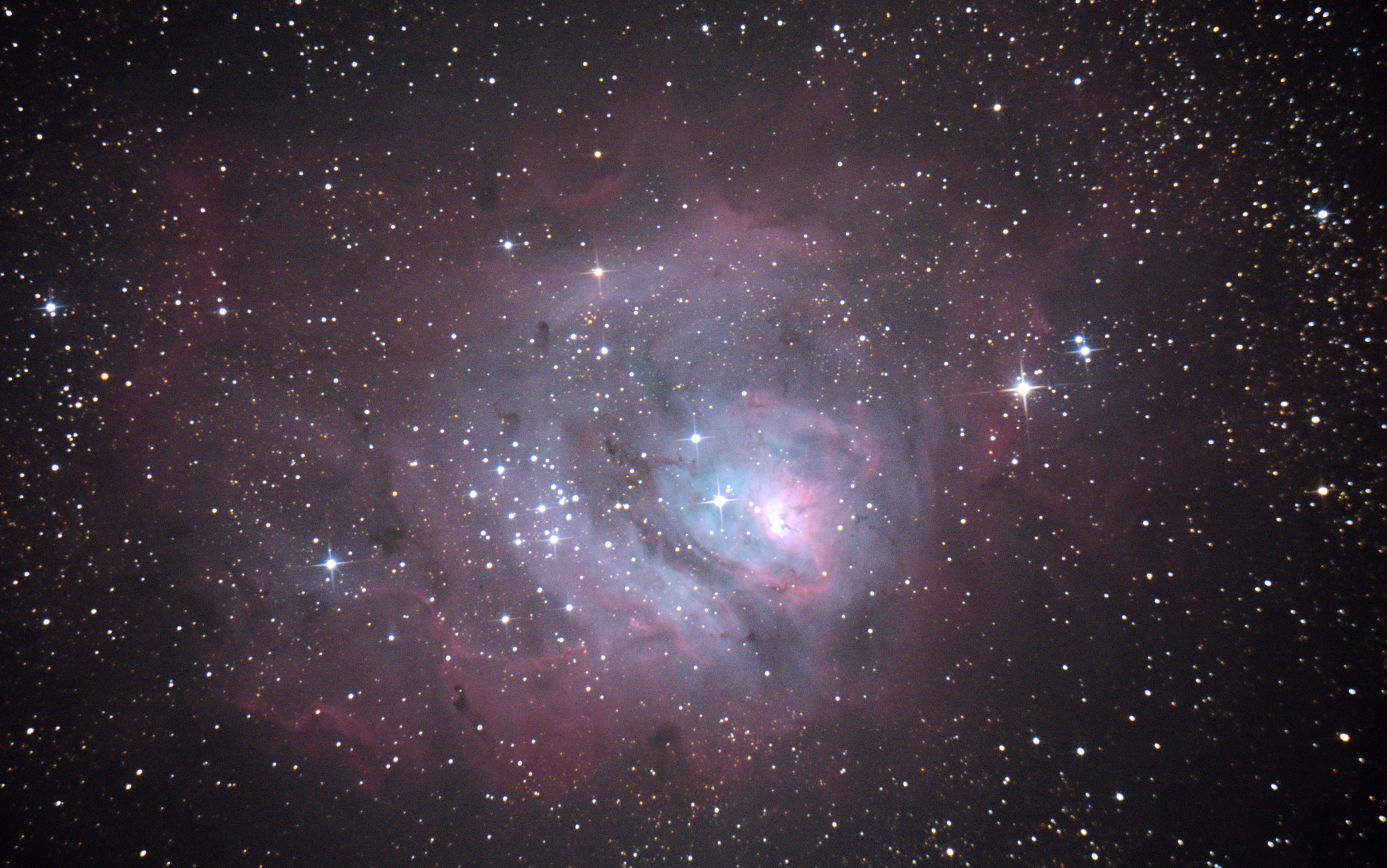 My first astrophoto, M8 (Lagoon Nebula)
