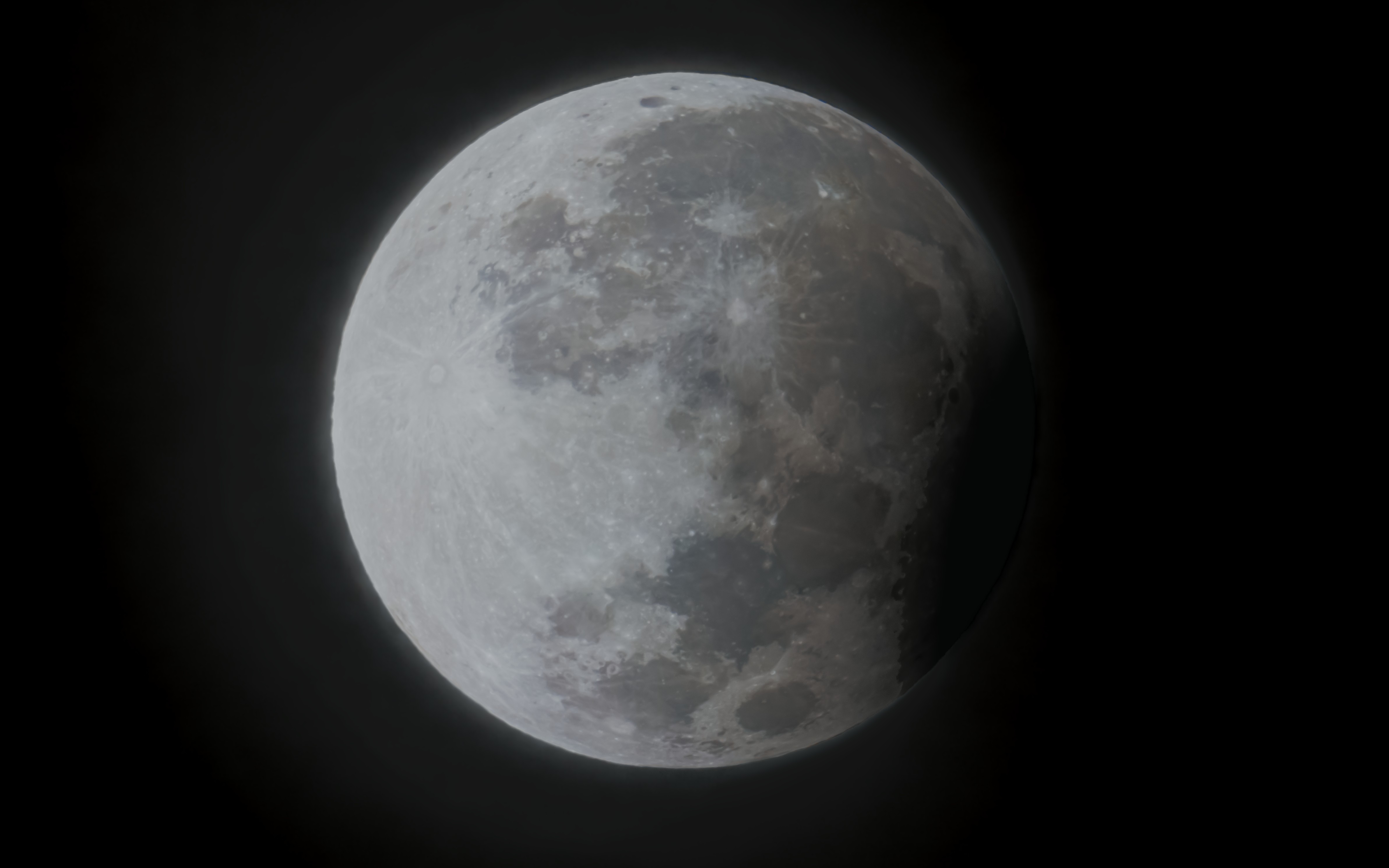 A partial lunar eclipse (HDR)